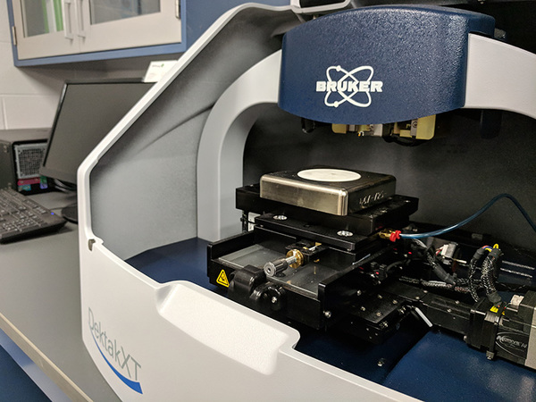 FEATURED INSTRUMENT: The stylus profilometer traces the topological profile of a material, providing detailed information on surface roughness, film step heights/thicknesses, and other surface characteristics.